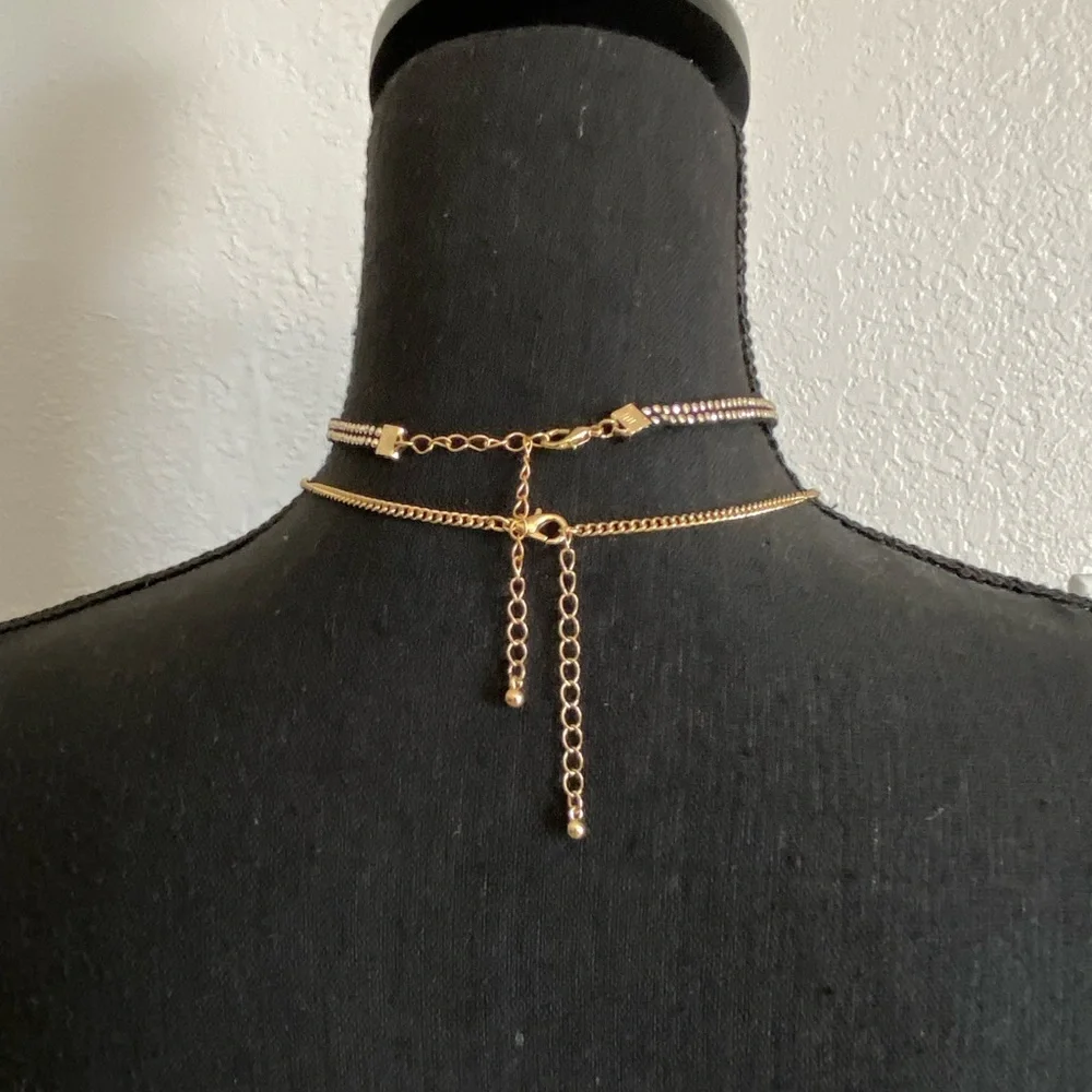 Carisma 2-piece black and gold necklace and choker set